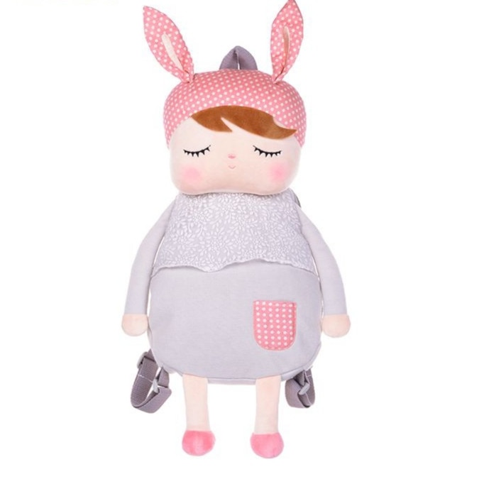 Rucsac personalizat Metoo, model Angela gri, 49 cm