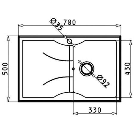 Pachet Chiuveta + Baterie bucatarie Maidsinks by Pyramis AENOS, 780x500mm, adancime 175mm, orientarea cuvei pe dreapta, montare pe blat, Bej