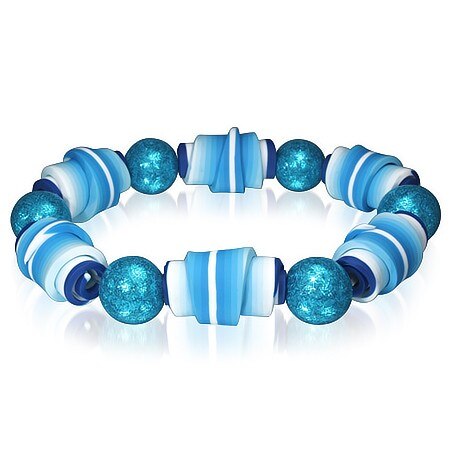 Bratara fantezie cu margele bleu