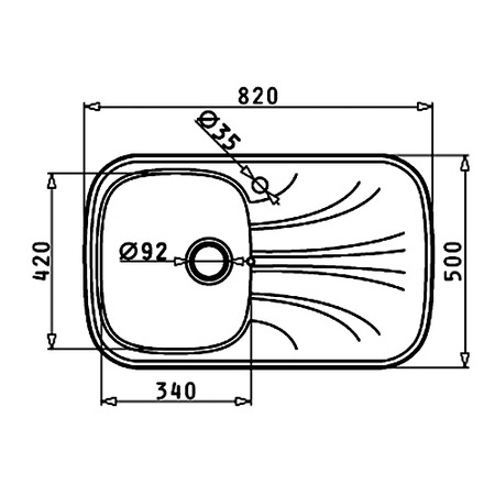 Set chiuveta + baterie de bucatarie Maidsinks by Pyramis SAOS, 825x500mm, 1 cuva, 1 picurator, adancime 175mm, orientarea cuvei pe stanga, montare pe blat, Bej