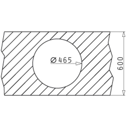 Chiuveta bucatarie Pyramis CICLO, ø485mm, 1 cuva, adancime 160mm, finisaj anticalcar, inox 18/10, montare pe blat
