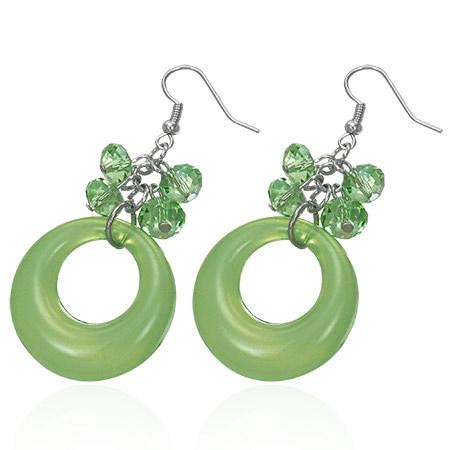 Cercei fantezie cu margele verzi - BeSpecial Verde