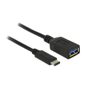 Adaptor SuperSpeed USB 3.1 tip C (host) la USB-A (device) T-M 15cm, Delock 65634 Adaptor SuperSpeed USB 3.1 tip C (host) la USB-A (device) T-M 15cm, Delock 65634