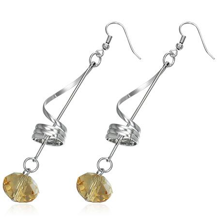 Cercei fantezie cu pietricele colorate - BeSpecial 2392, 6,5, Argintiu