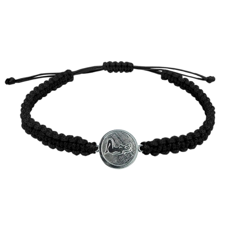 Kézzel fonott zsinór karkötő Virgo jellel állítható 4201200 Dras