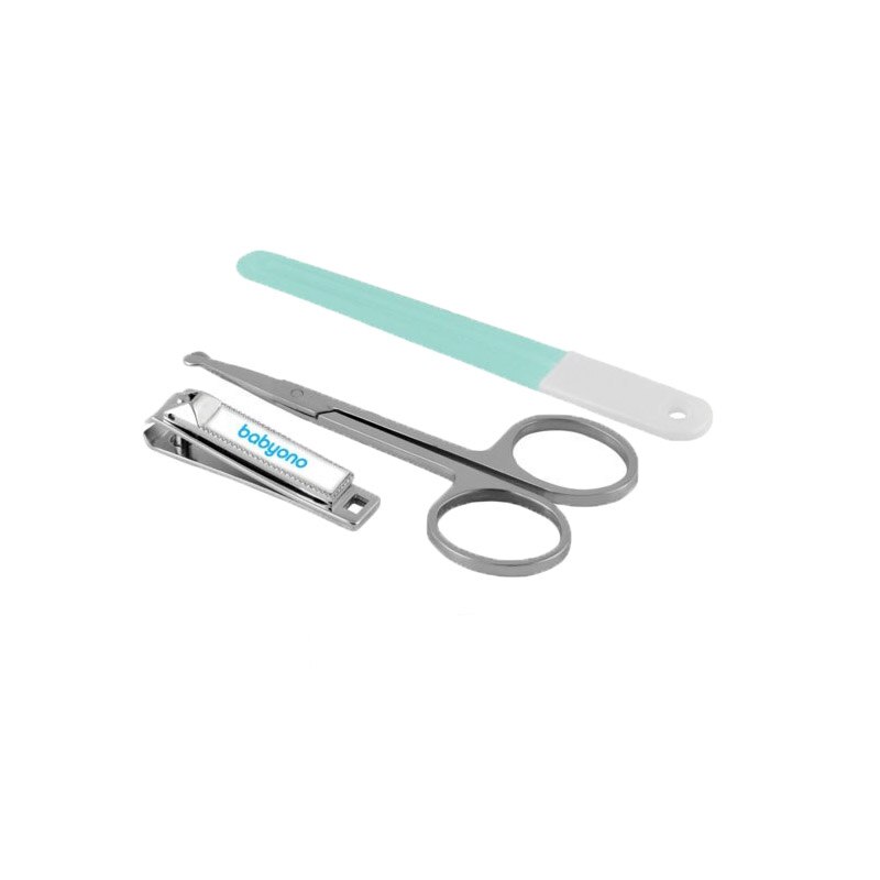 Set 3 piese pentru manichiura copii BabyOno 068V, Verde