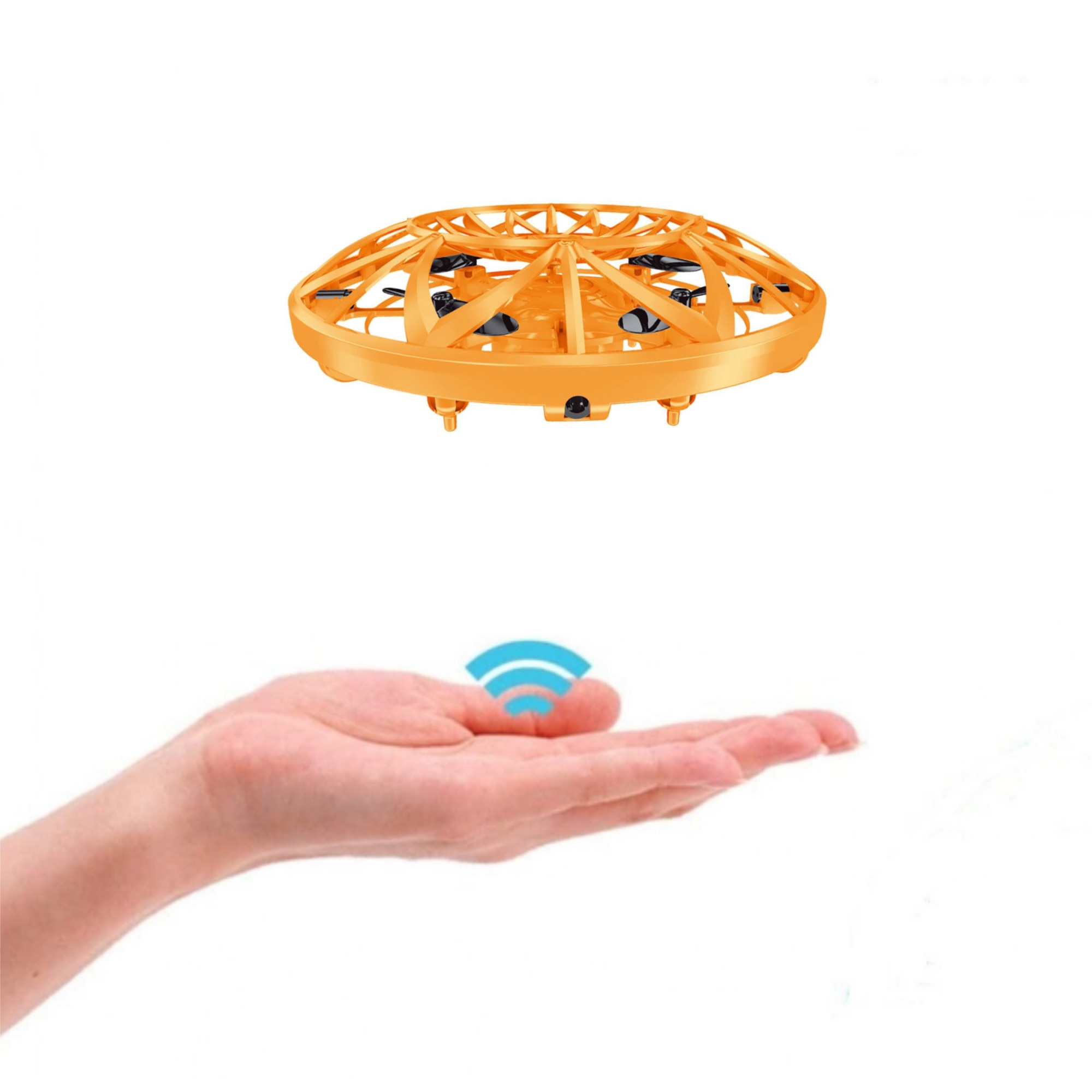Drona disc jucarie, farfurie zburatoare, infrarosu si SMARTIC®, portocaliu - eMAG.ro