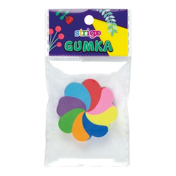 Guma de sters, Strigo, Multicolor Guma de sters, Strigo, Multicolor