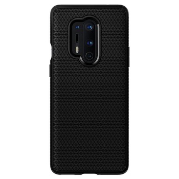 Husa Spigen Liquid Air pentru OnePlus 8 Pro, Anti amprenta, Negru Husa Spigen Liquid Air pentru OnePlus 8 Pro, Anti amprenta, Negru