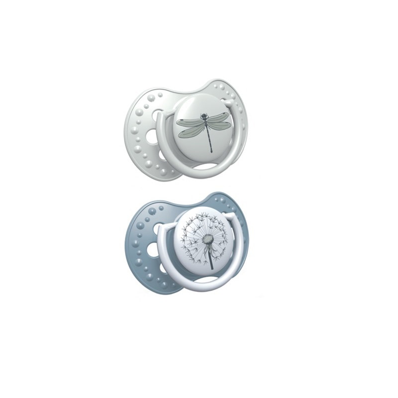 Set 2 suzete dinamice din silicon Lovi Botanic 22/871M, Multicolor 6-18 luni