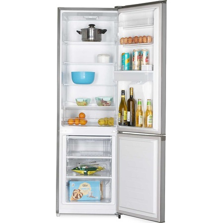 Combina frigorifica Heinner HC-N262SWD+, 262 l, Dozator de apa, Clasa A+, H 180 cm, Argintiu