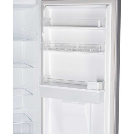 Combina frigorifica Heinner HC-N268SWDF+, 262 l, Clasa F, Dozator de apa, Iluminare LED, Control mecanic, Termostat ajustabil, H 180 cm, Argintiu