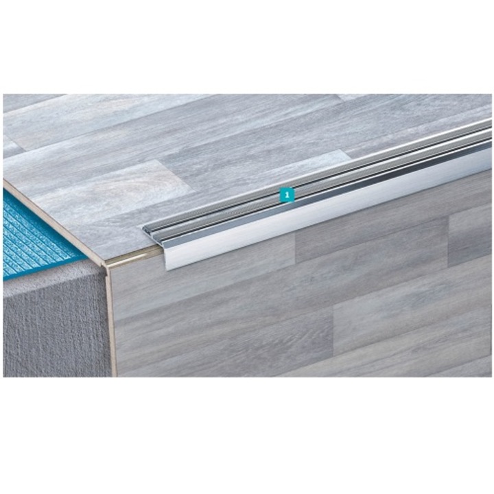 Стъпален профил CEZAR, AL/LSS ZG-CO-10/, Сребро