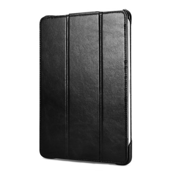 Husa pentru iPad Pro 12.9 (2020), iCarer Vintage, din piele naturala, functie stand, auto on / off, culoare Negru Husa pentru iPad Pro 12.9 (2020), iCarer Vintage, din piele naturala, functie stand, auto on / off, culoare Negru