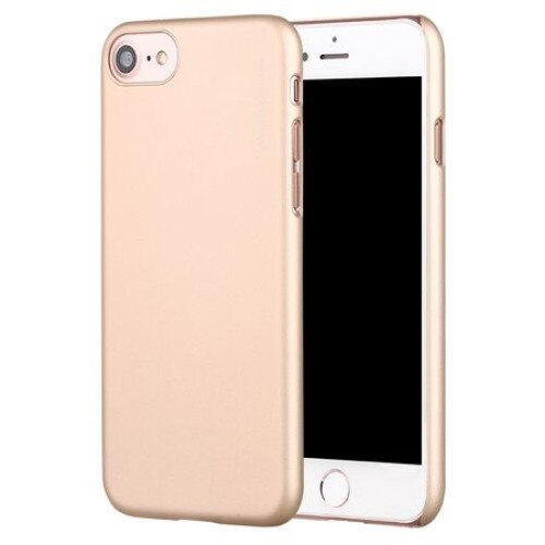 Kit husa protectie iPhone 7 Plus / 8 Plus, X-Level Guardian, super slim, Gold + Folie sticla securizata Maxcell acoperire full glue ,protectie 6D