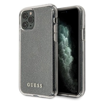 Husa iPhone 11 Pro Max Guess Glitter Silver Husa iPhone 11 Pro Max Guess Glitter Silver
