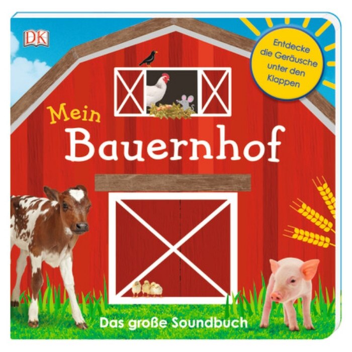 Carte sonora in limba germana cu clapete, Ferma mea, Mein Bauernhof, DK, 2+