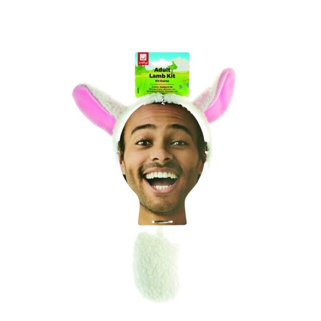 Set de 2 piese, accesorii de miel, alb cu roz