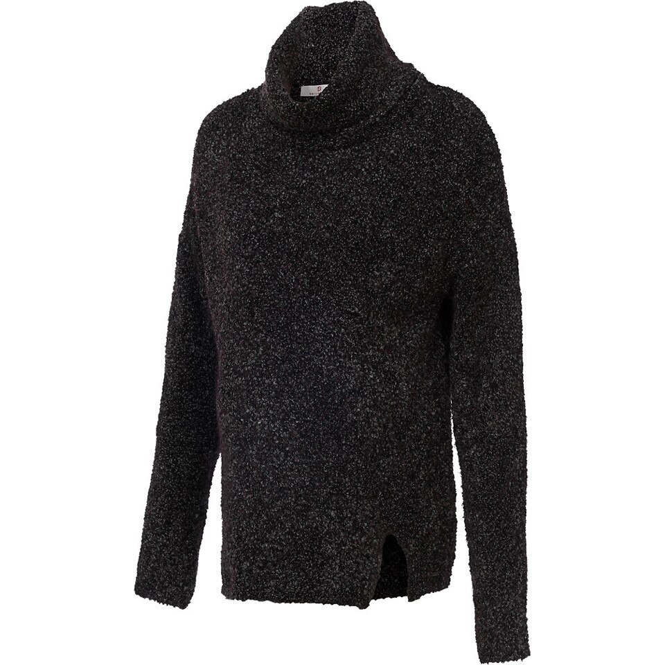 Pulover supradimensionat gravide cu guler roluit, Belly Button, gri, Gri