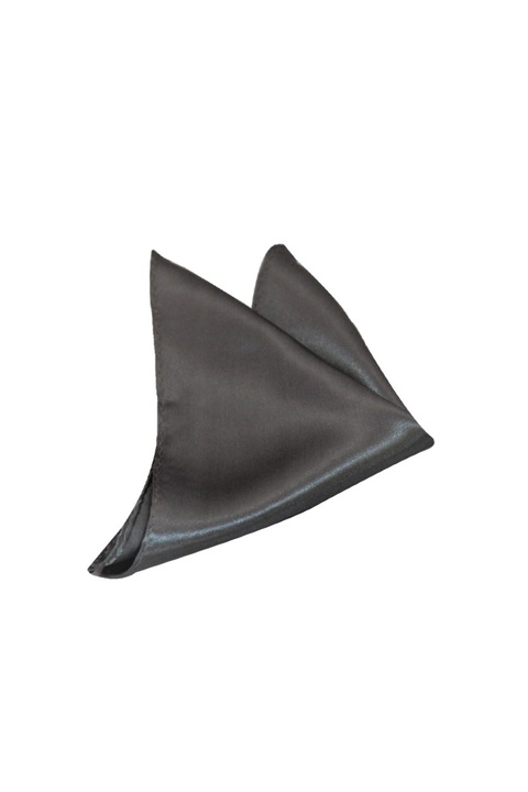 Batista de buzunar pentru sacou, cu aspect matasos, 21 x 21 cm, dark silver