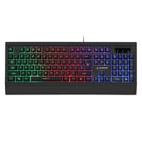 Tastatura de gaming Warrior Kruger&Matz LHP06 , Taste cu membrana, Material ABS, 104 Taste, 3 Indicatori LED, Interfata USB 2.0 , Lungime cablu 1.5 m , Lumini RGB , Negru