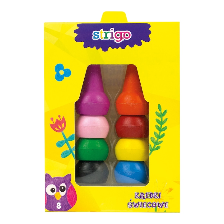 Восъчени пастели Strigo, Finger, 8 броя