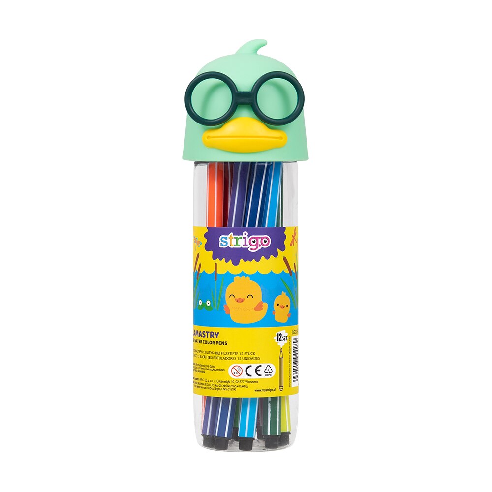 Carioci lavabile, Strigo, Cutie Rata, Verde, 12 bucati