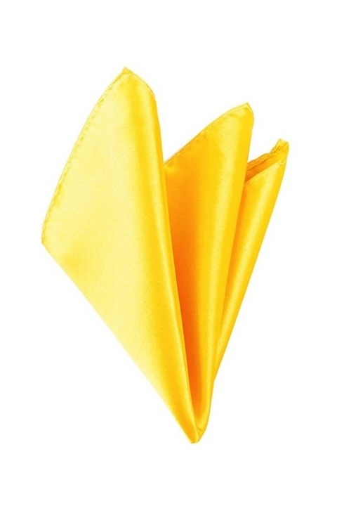 Batista de buzunar pentru sacou, cu aspect matasos, 21 x 21 cm, Light Yellow
