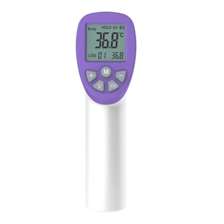 Termometru digital cu infrarosu Hti HT-820D pentru adulti si copii, Display LED HD iluminat, Masurare rapida 1s fara contact