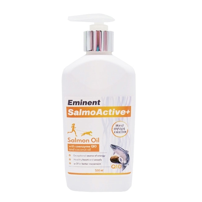 Ulei de somon Eminent Salmoactive+, cu coenzima Q10 & ulei de cocos, 500ml