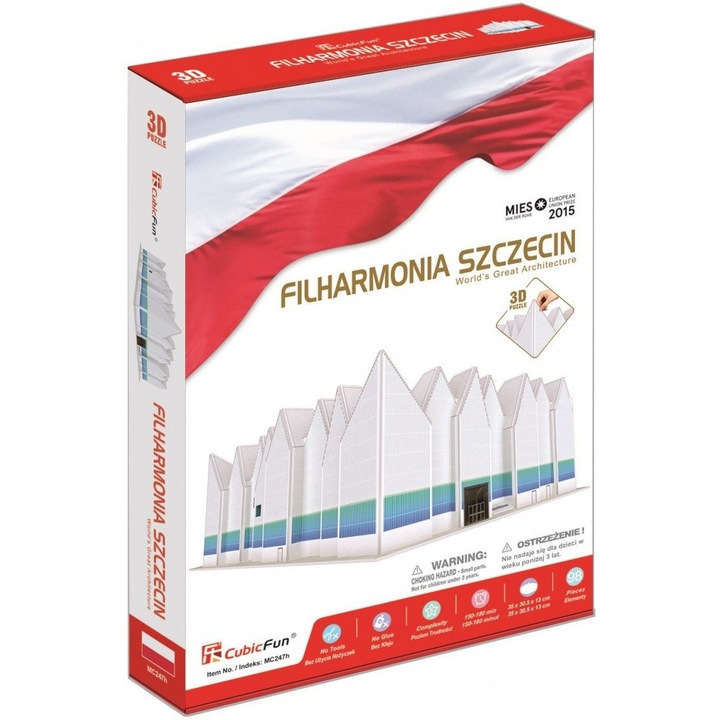 Cubicfun 3D puzzle GXP-606536, Szczecini Filharmónia 98 darabos