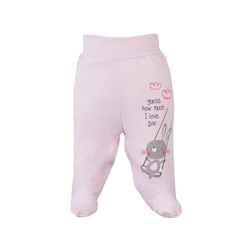 Pantaloni cu botosei pentru fete Koala Hustawka 06-511R, Roz, Roz, 62 CM