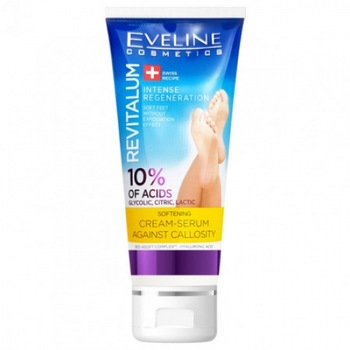 Crema pentru picioare, Eveline Cosmetics, Revitalum, 10% Of Acids, 75 ml Crema pentru picioare, Eveline Cosmetics, Revitalum, 10% Of Acids, 75 ml