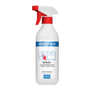 Spray sanitar pentru maini cu aloe vera, Organique, 500 ml Spray sanitar pentru maini cu aloe vera, Organique, 500 ml