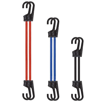 Set 6 corzi elastice Magma, 3 Dimensiuni, Pentru fixarea bagajelor, Carlige, 30/45/60 cm, Multicolor Set 6 corzi elastice Magma, 3 Dimensiuni, Pentru fixarea bagajelor, Carlige, 30/45/60 cm, Multicolor