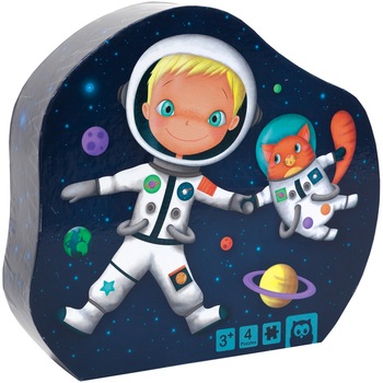 Puzzle 4 in 1 Eurekakids - Micul astronaut, 6, 9, 12, 16 piese Puzzle 4 in 1 Eurekakids - Micul astronaut, 6, 9, 12, 16 piese