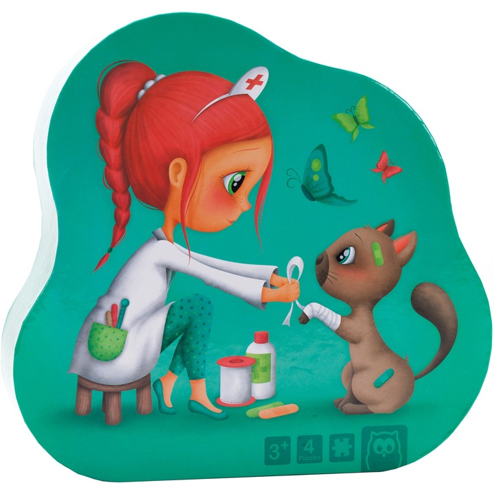 Eurekakids Puzzle 4 az 1-ben, Állatorvos, 6, 9, 12, 16 darab