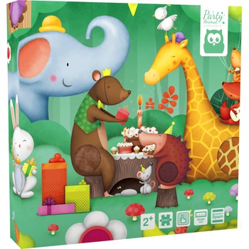Puzzle XXL Eurekakids Tactil - Petrecerea Animalelor, 16 piese Puzzle XXL Eurekakids Tactil - Petrecerea Animalelor, 16 piese