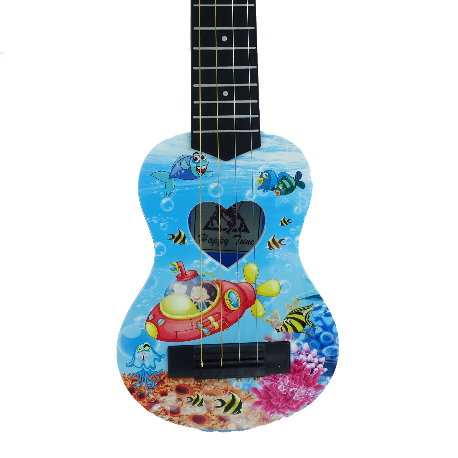 Играчка китара с рисунки, синя, 45 см - eMAG.bg