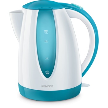 Fierbator Sencor SWK 1817TQ, 2000 W, 1.8 l, Alb/Albastru Fierbator Sencor SWK 1817TQ, 2000 W, 1.8 l, Alb/Albastru