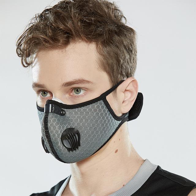 Mască de bumbac Getzor® cu filtru de carbon și supapă de exhalație Item Face Mask with 2 filters