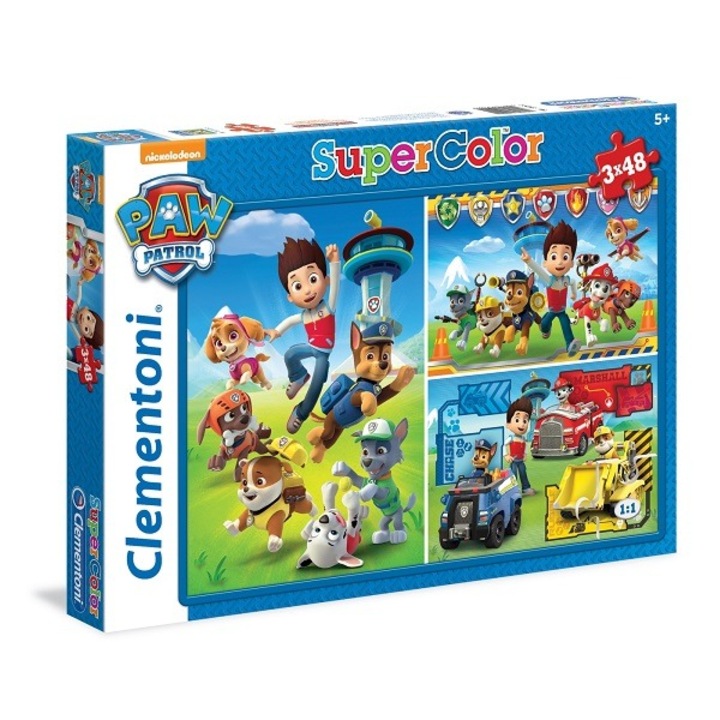 Clementoni 3 x 48 db-os Szuper Színes puzzle - A Mancs őrjárat (25209)