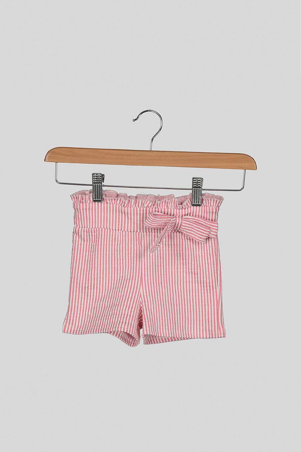 NAME IT, Pantaloni scurti cu model cu dungi discrete, Alb/Roz, 92 CM