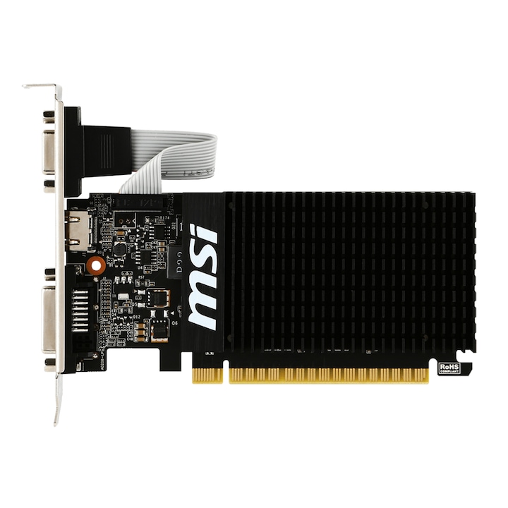 Видео карта MSI GeForce GT 710, 2048MB, DDR3, 64bit, HDMI, DVI, VGA, Heatskin