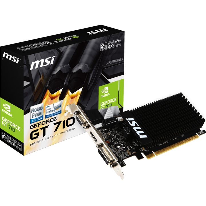 MSI GeForce® GT 710 videokártya, 2 GB DDR3, 64 bites