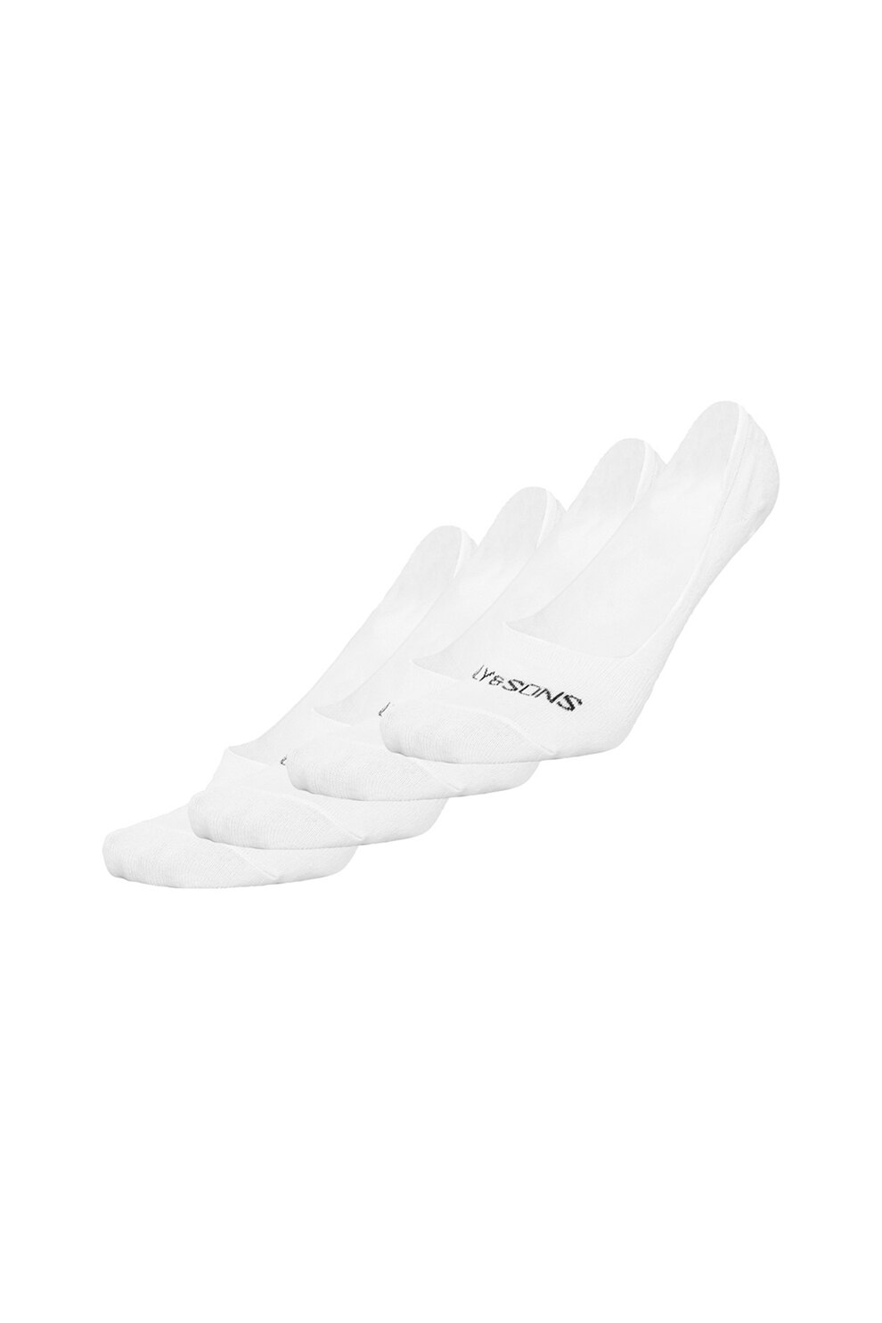 Only & Sons, Set de sosete foarte scurte - 4 perechi, Alb, One Size