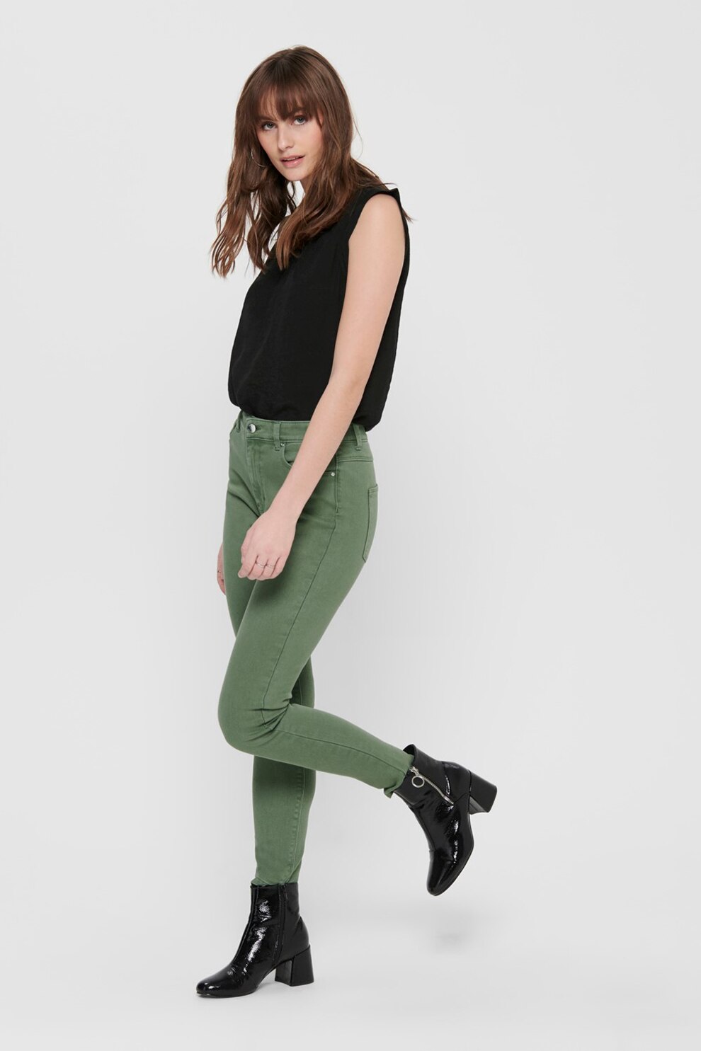 JdY, Bluza tip tunica, fara maneci, Negru