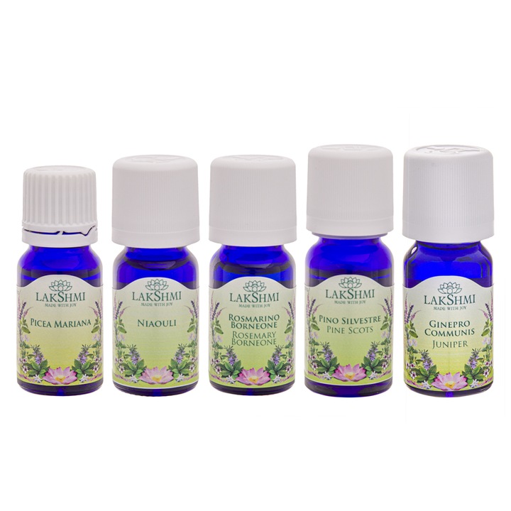 100%-os tisztaságú Lakshmi illóolaj készlet, alternatív kezelés az életenergia növelésére, 5 db, 50 ml