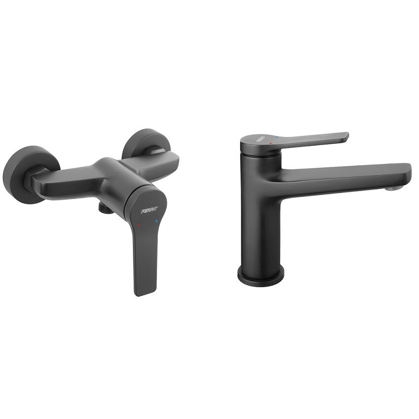 Pachet baterii Ferro Stratos Dus si Lavoar, negru mat