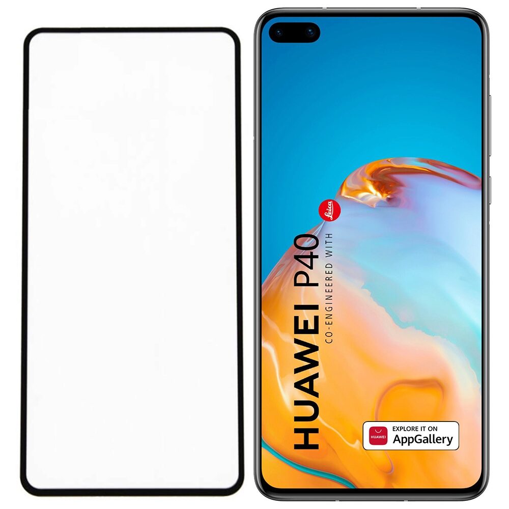 Folie Sticla MyScreen L!ite pentru Huawei P40, Full Cover, Full Glue, 9H, 0.33 mm, Negru